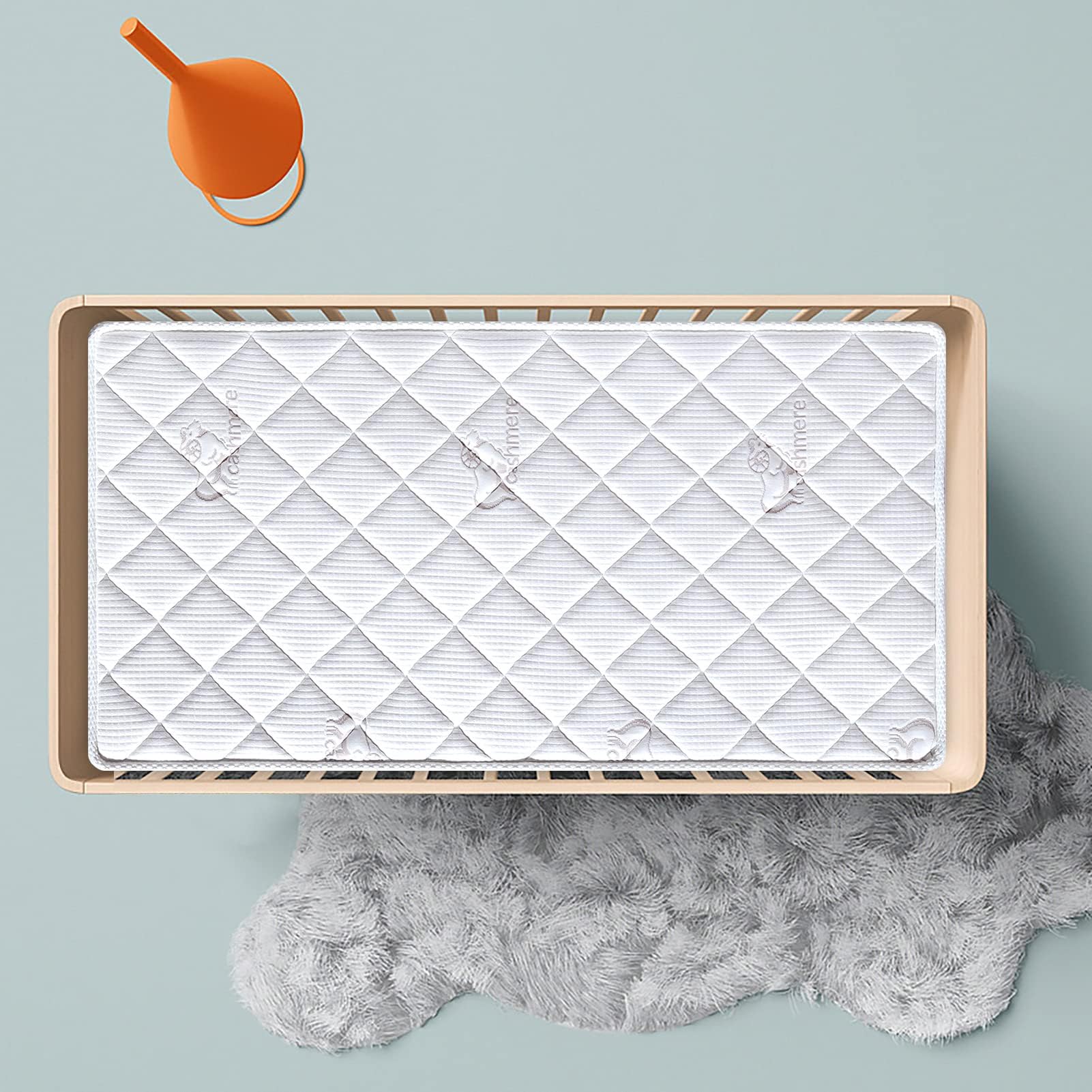 Letmxiu crib and toddler mattress packaging image