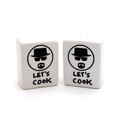 Parody salt pepper shaker set for Breaking Bad fans with 2.5x1x2 rectangular design