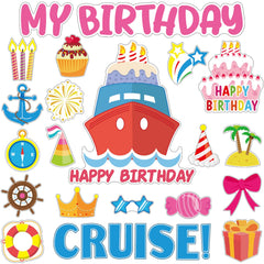 Leumoi 27 Pcs Magnetic Cake Cruise Door Magnets Decorations set