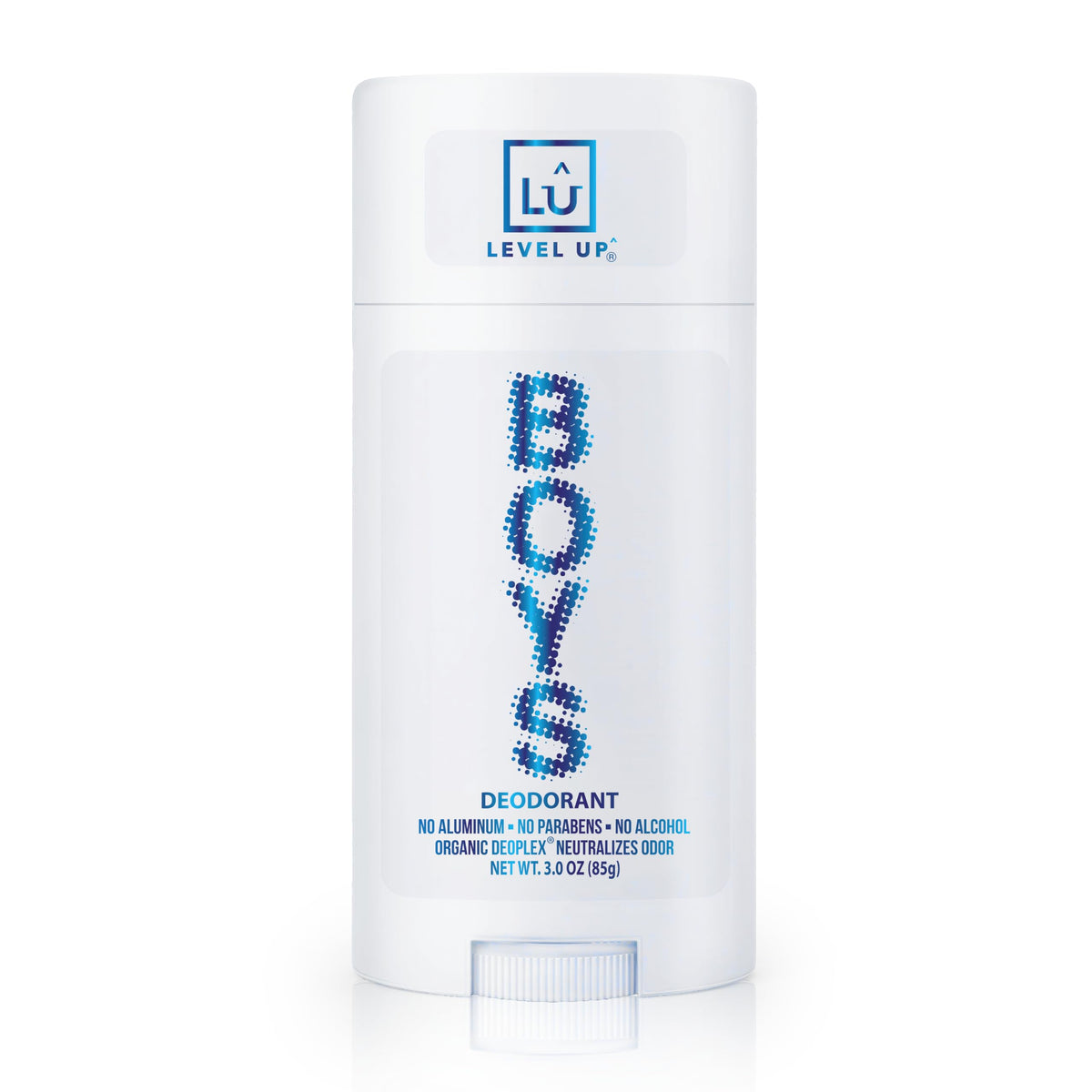 Level Up Boys Deodorant for Kids 8-14 aluminum-free packaging