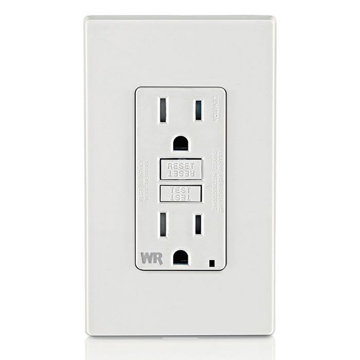 White outdoor GFCI outlet by Leviton GFWT1-W