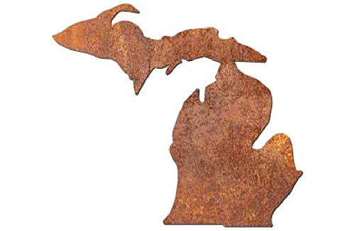 LewisMetalWork Michigan State outline metal wall hanging art sign