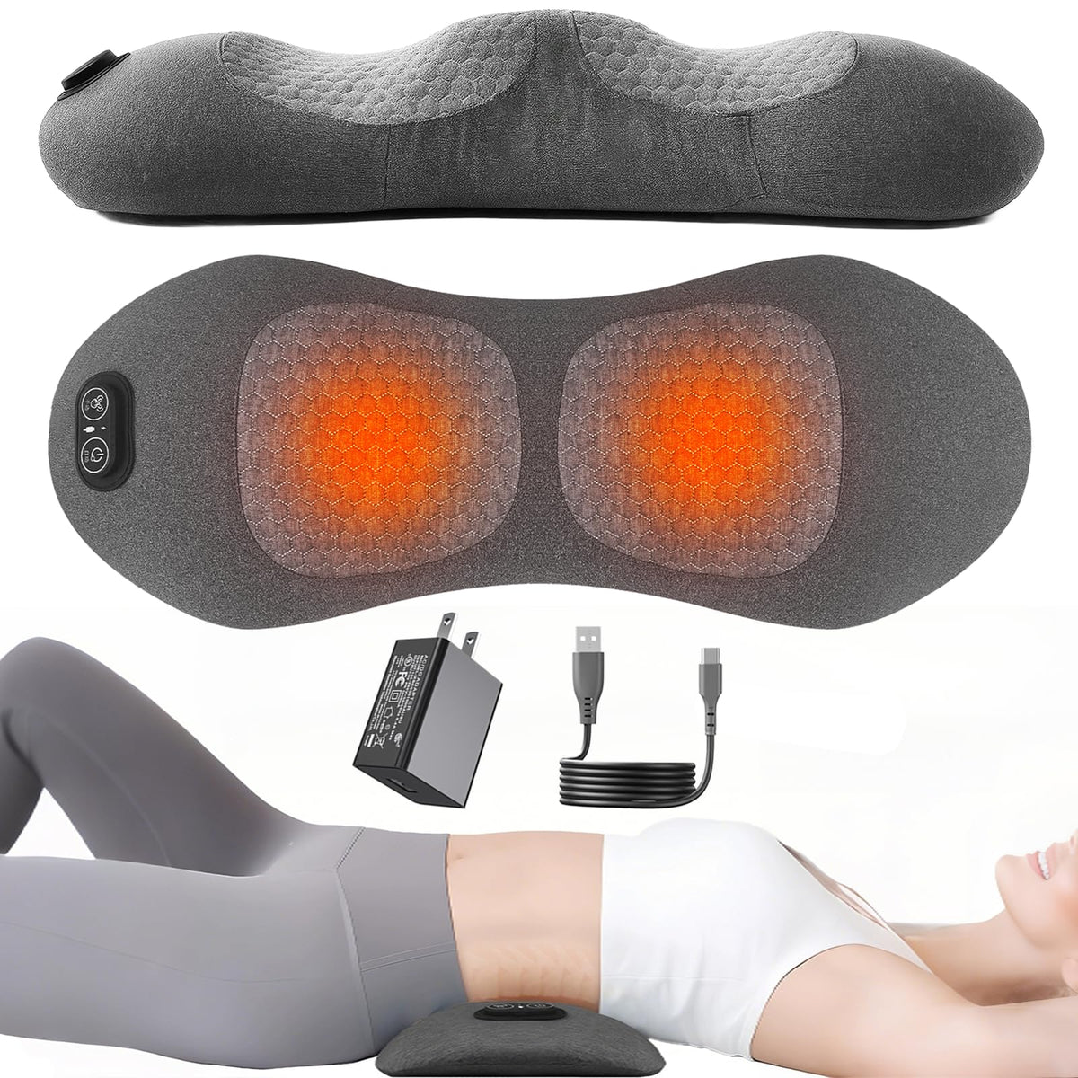 Lewuyoya plug-in 3 in 1 lower back massager product image