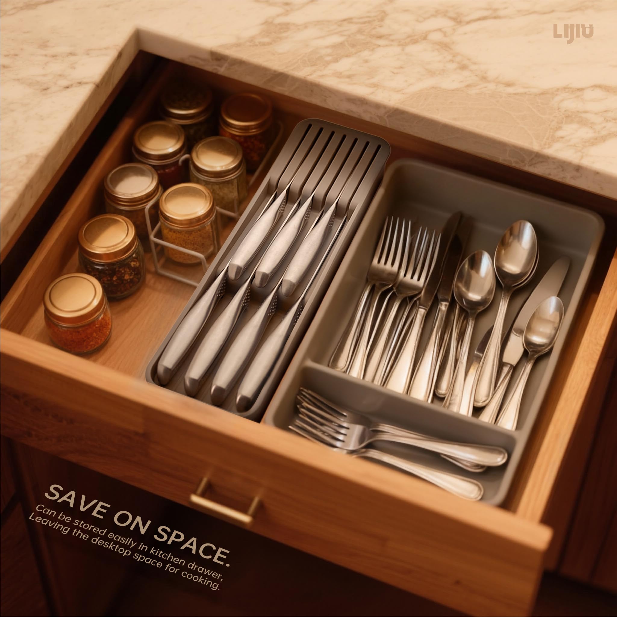 Bread knife fruit knife and boning knife included in LI JIU set
