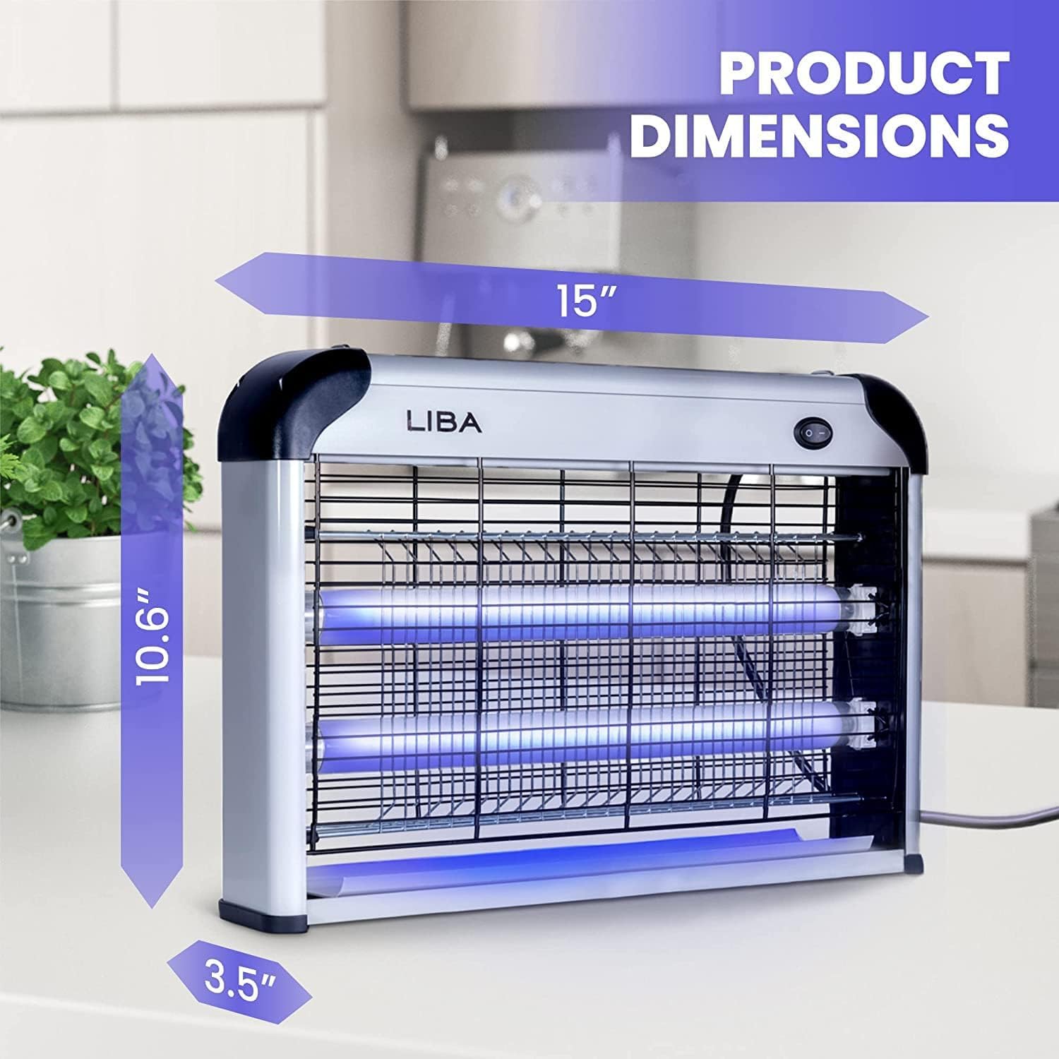 Indoor use only LiBa bug zapper not waterproof