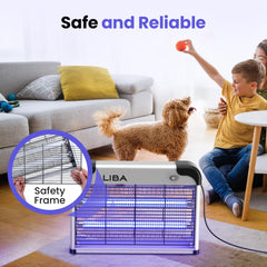 Safety screen on LiBa bug zapper