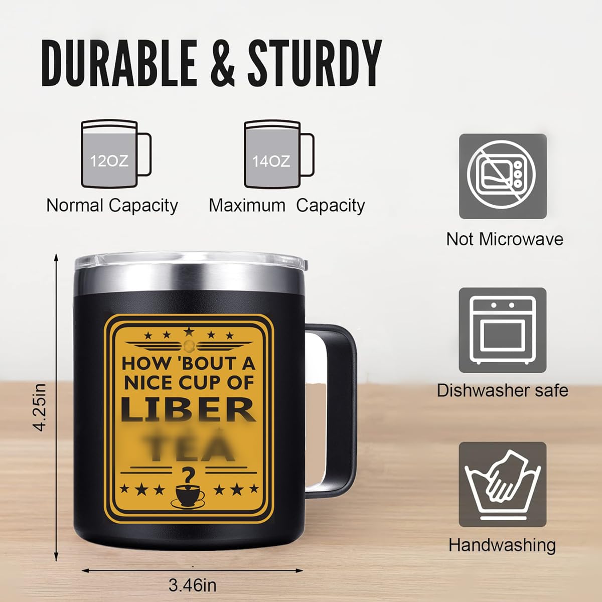 Libertea steel stainless coffee mug 18-8 food-grade stainless steel