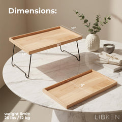 Minimal Scandinavian design serving tray with metal legs