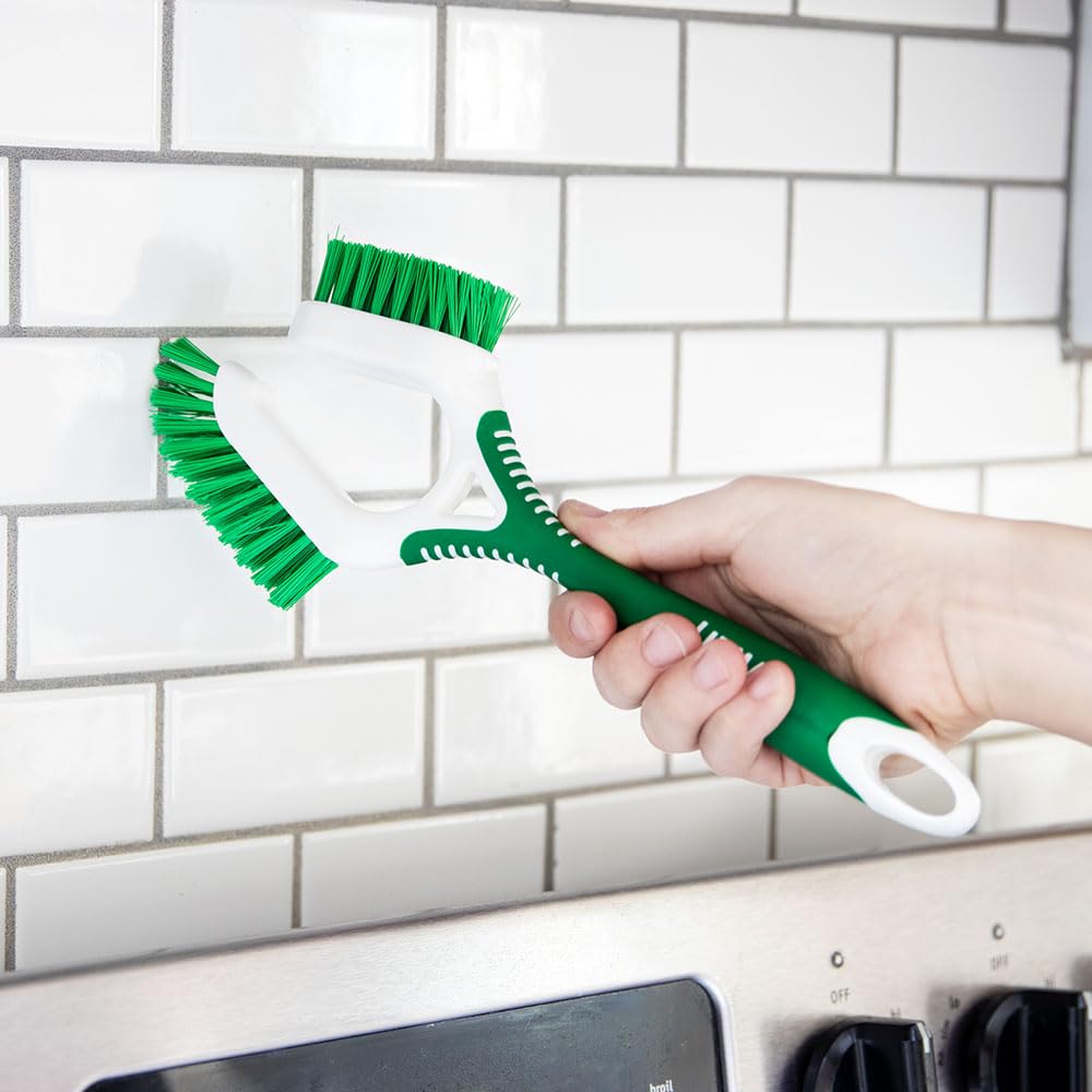 Integrated hanging holes Libman scrub brushes