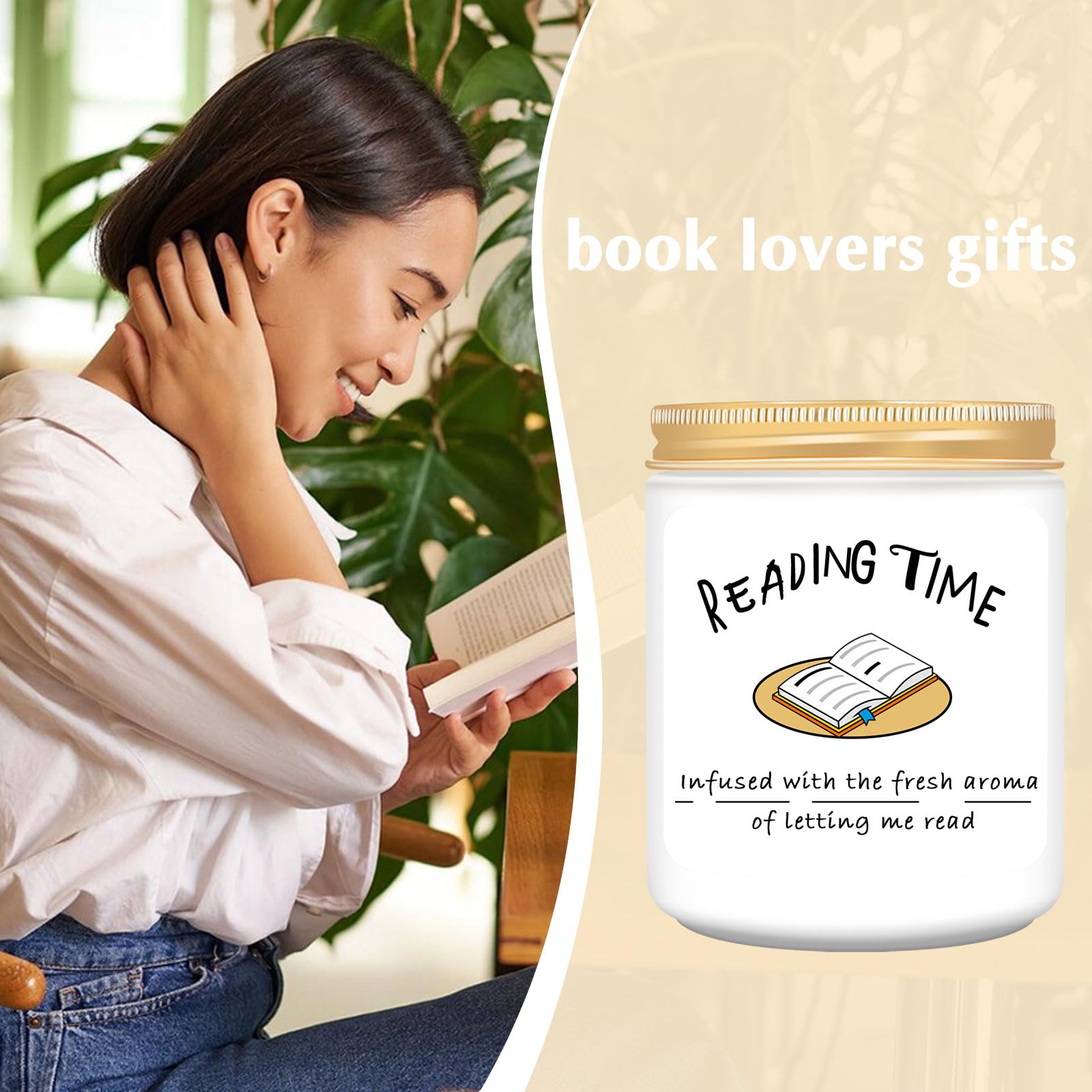 Librarian gift candle Homsolver alt text