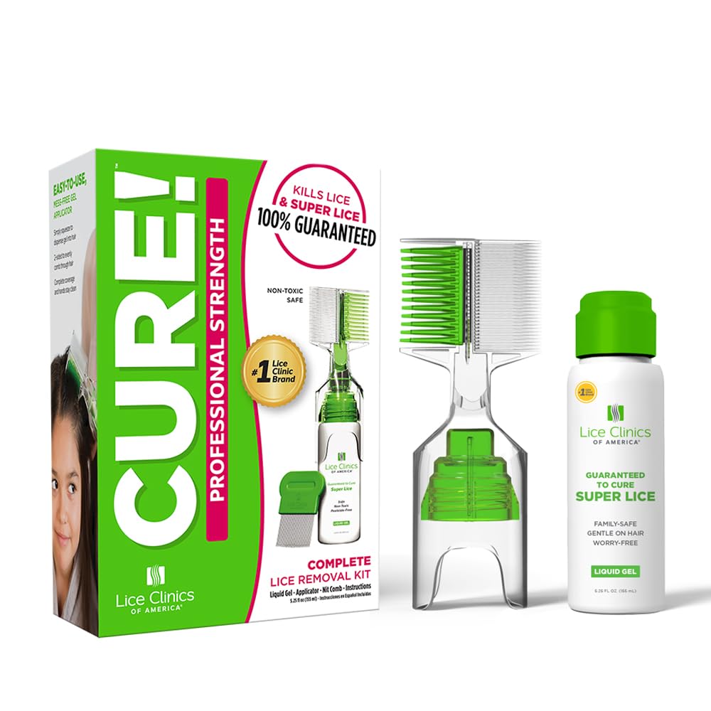 Lice Treatment Kit by Lice Clinics with liquid gel and comb