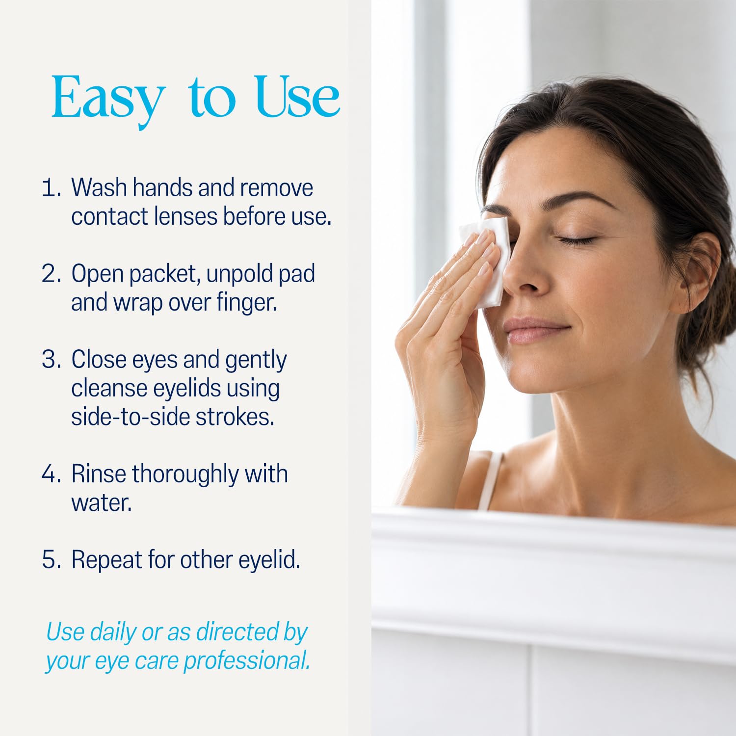 Skin cleaning wipe product by OCuSOFT for eyelid care