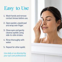 Skin cleaning wipe product by OCuSOFT for eyelid care