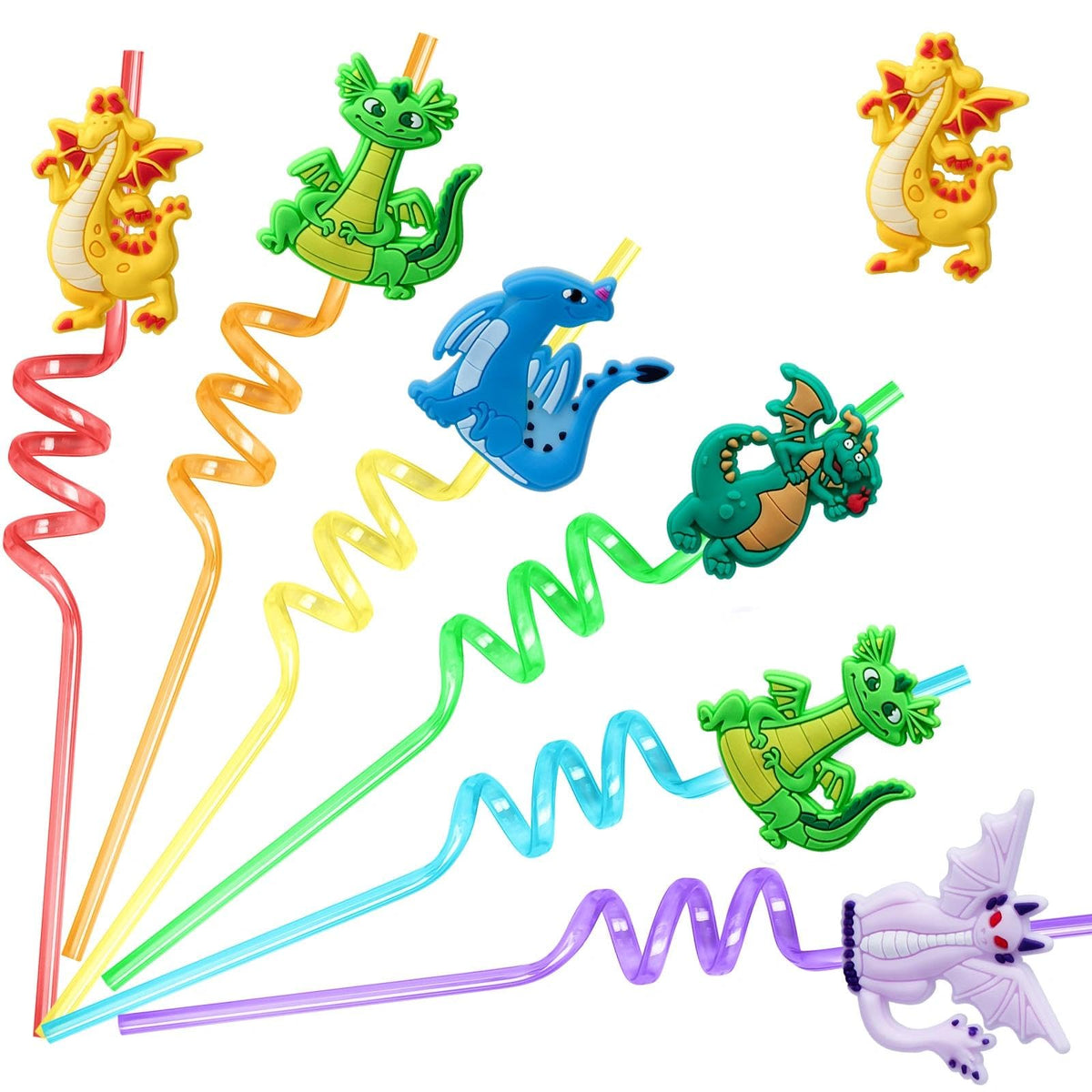 Lidmada dragon straws 24 pack with 2 brushes