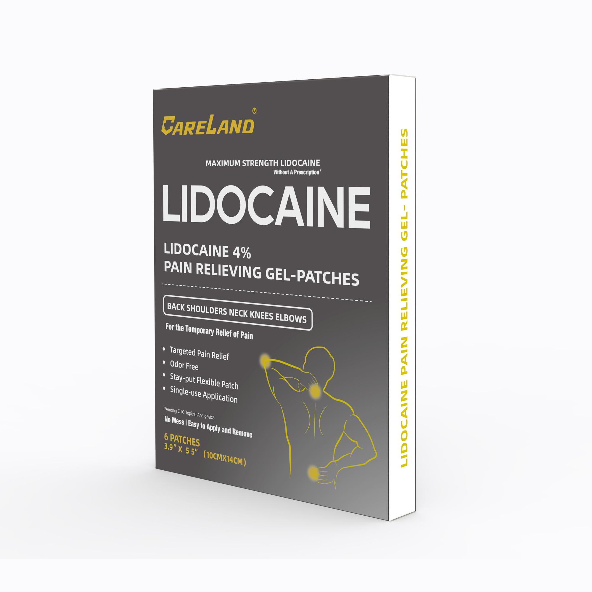 Odor free lidocaine patch designed for OTC relief