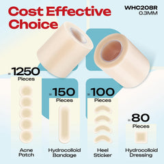 Roll dimensions 2in by 8ft for LIFARA hydrocolloid