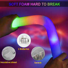 LED foam batons 30pcs multicolor glow sticks for events