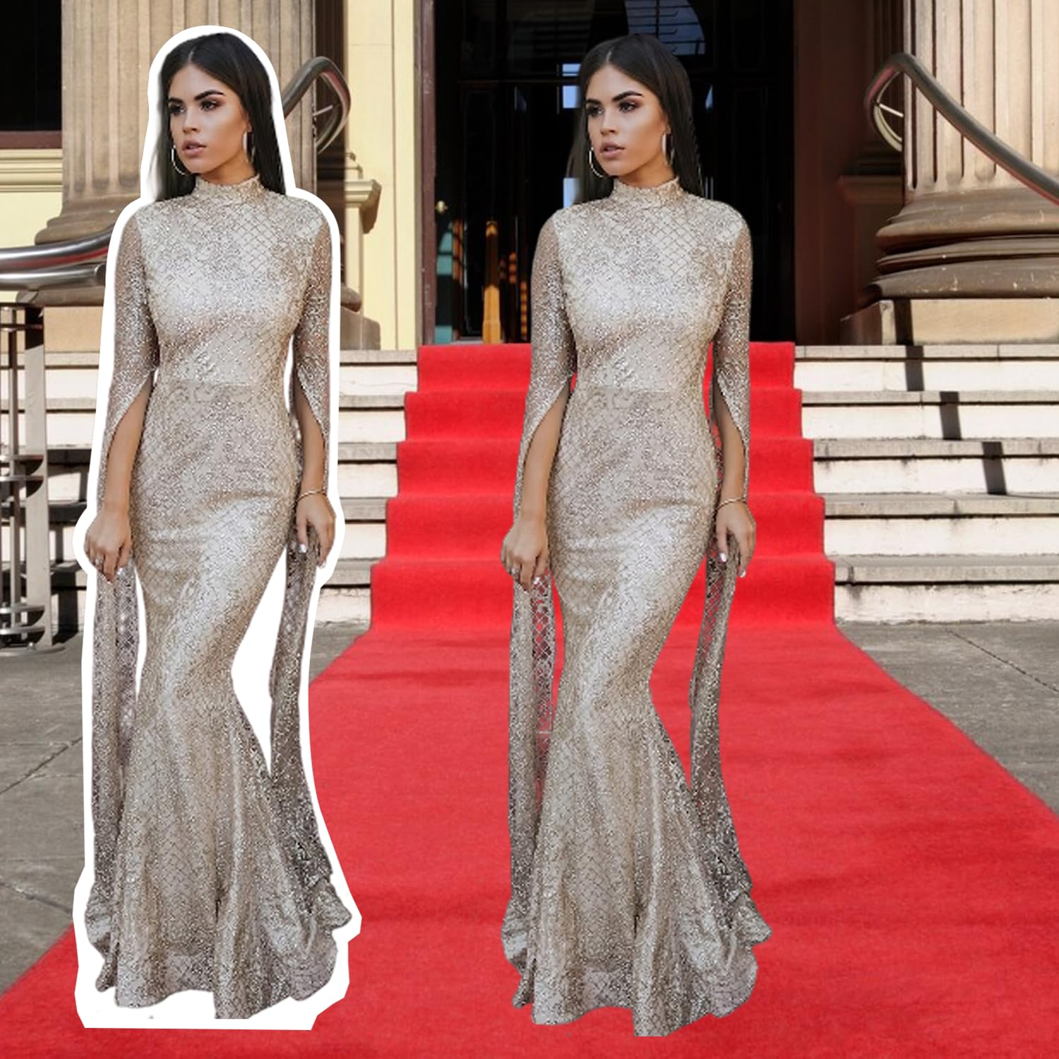 Wedding life size cutout used as event decor