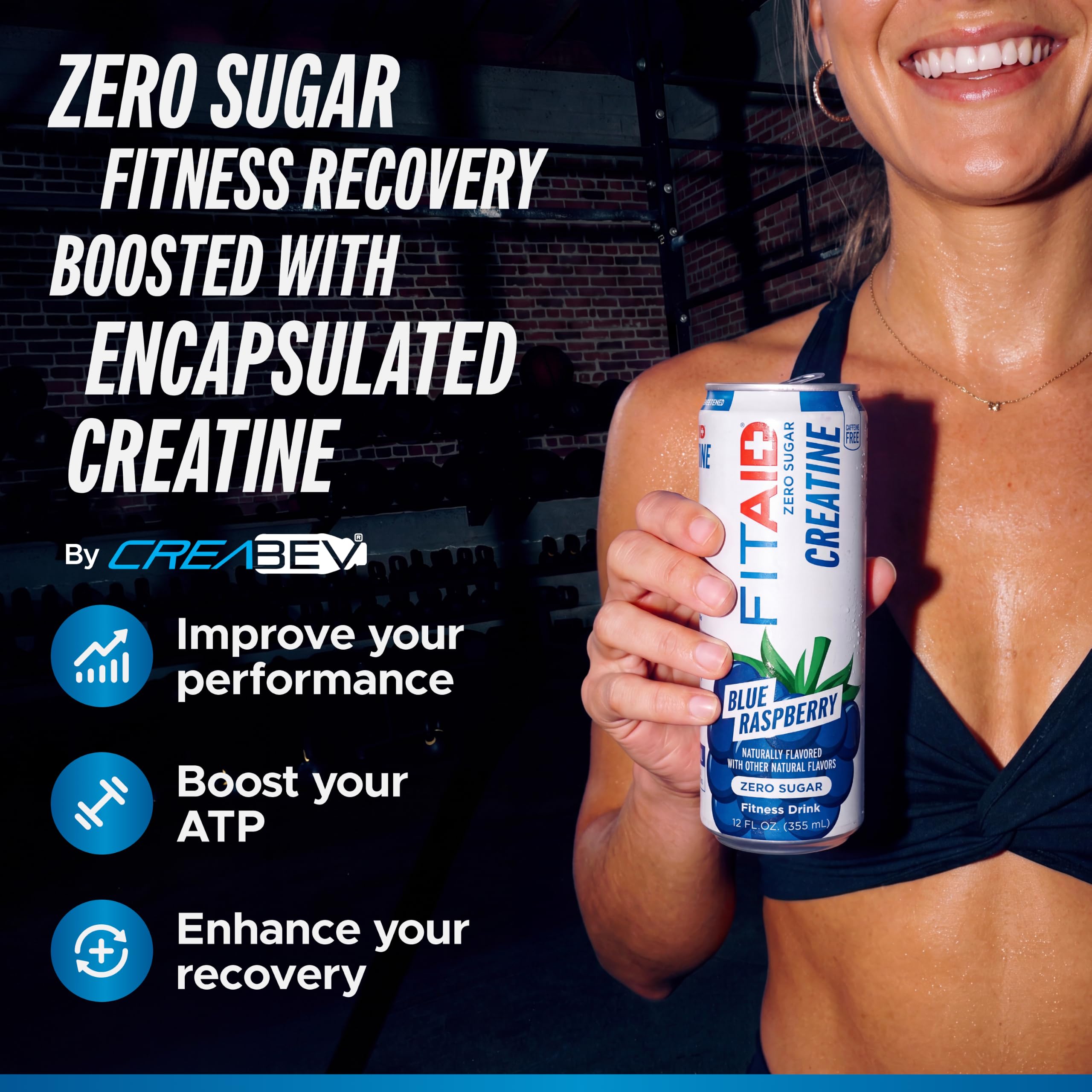 LifeAID FITAID Creatine Recovery Drink zero sugar can