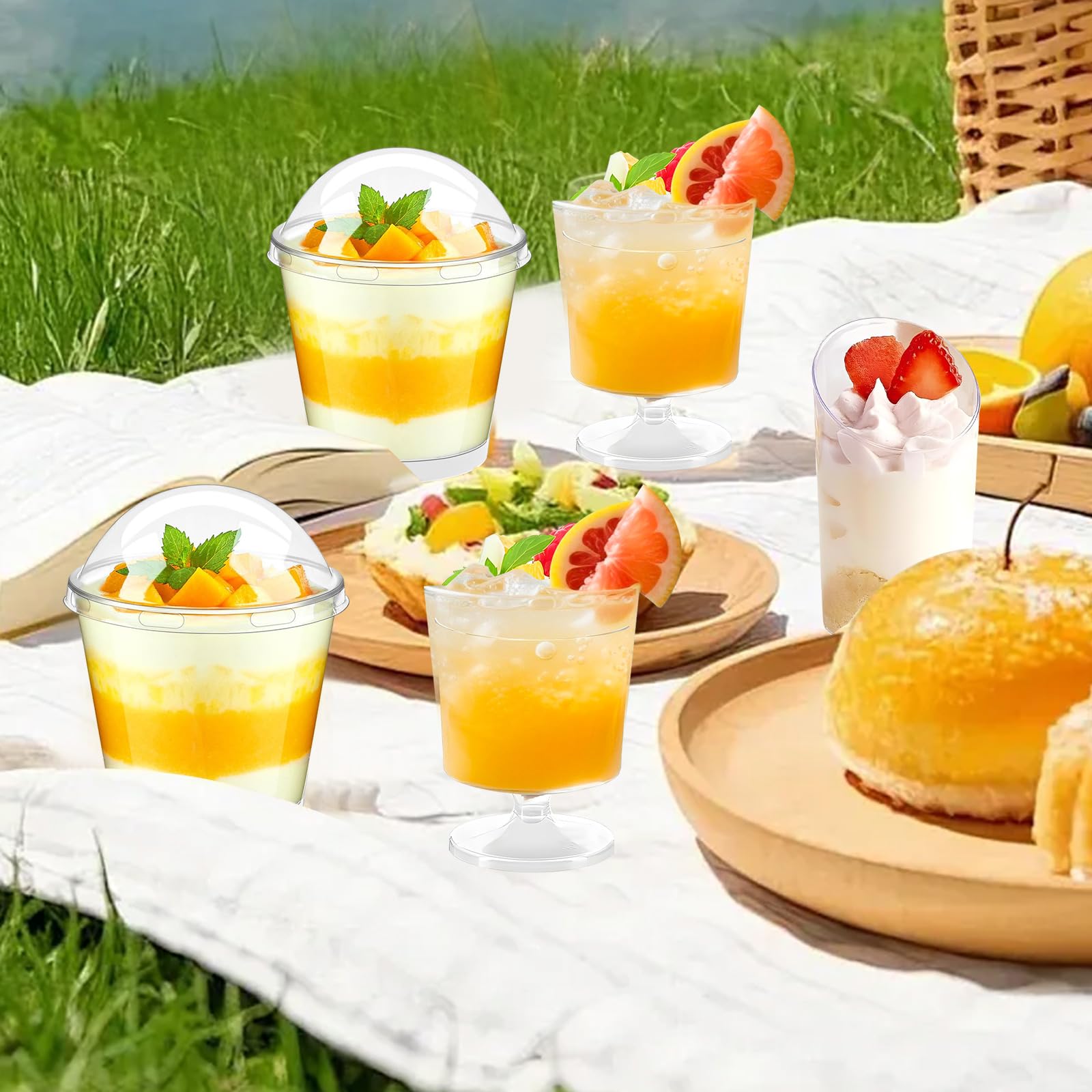 LifeisLuck dessert cups pack used in party display