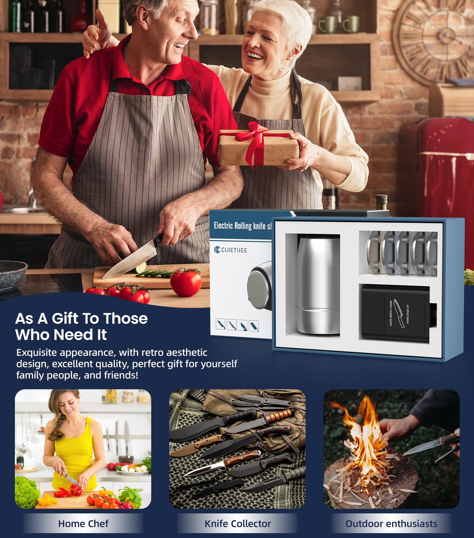 Lifetime support contact information for knife sharpener kit