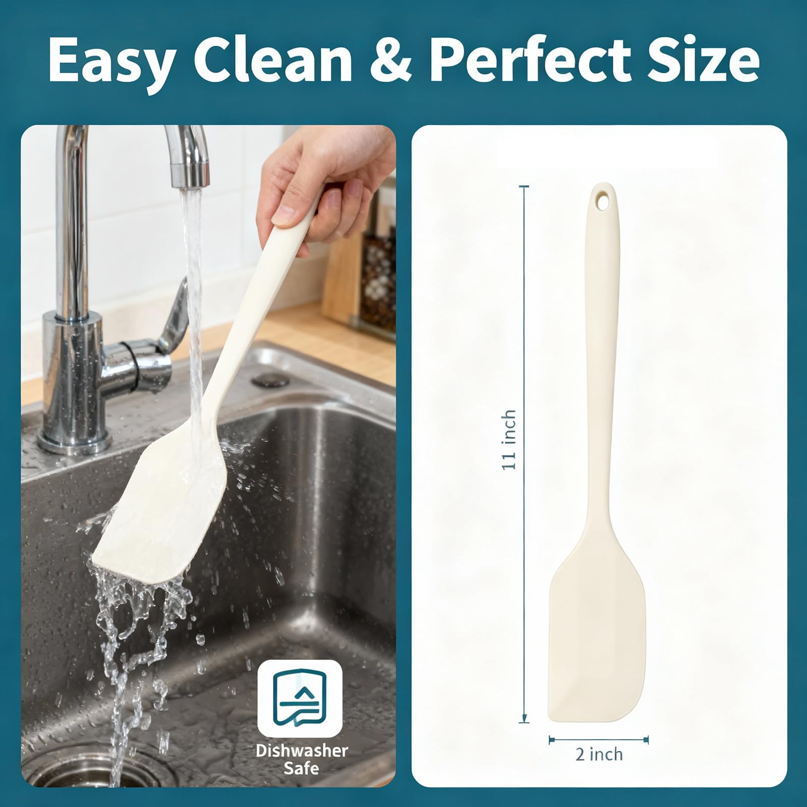 LifeVoltivus silicone spatula scratch resistant head