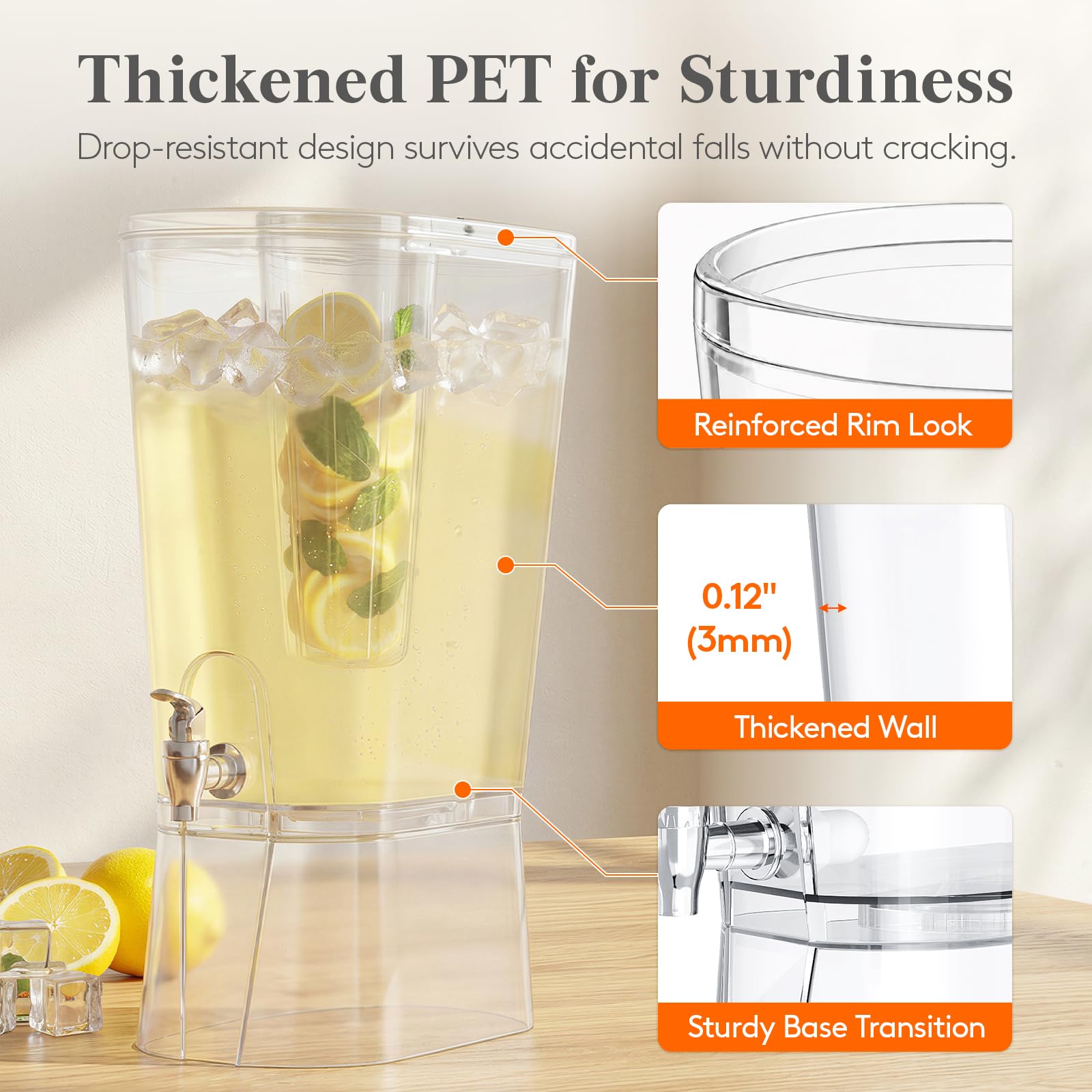 Juice tea soda beverage in large plastic container