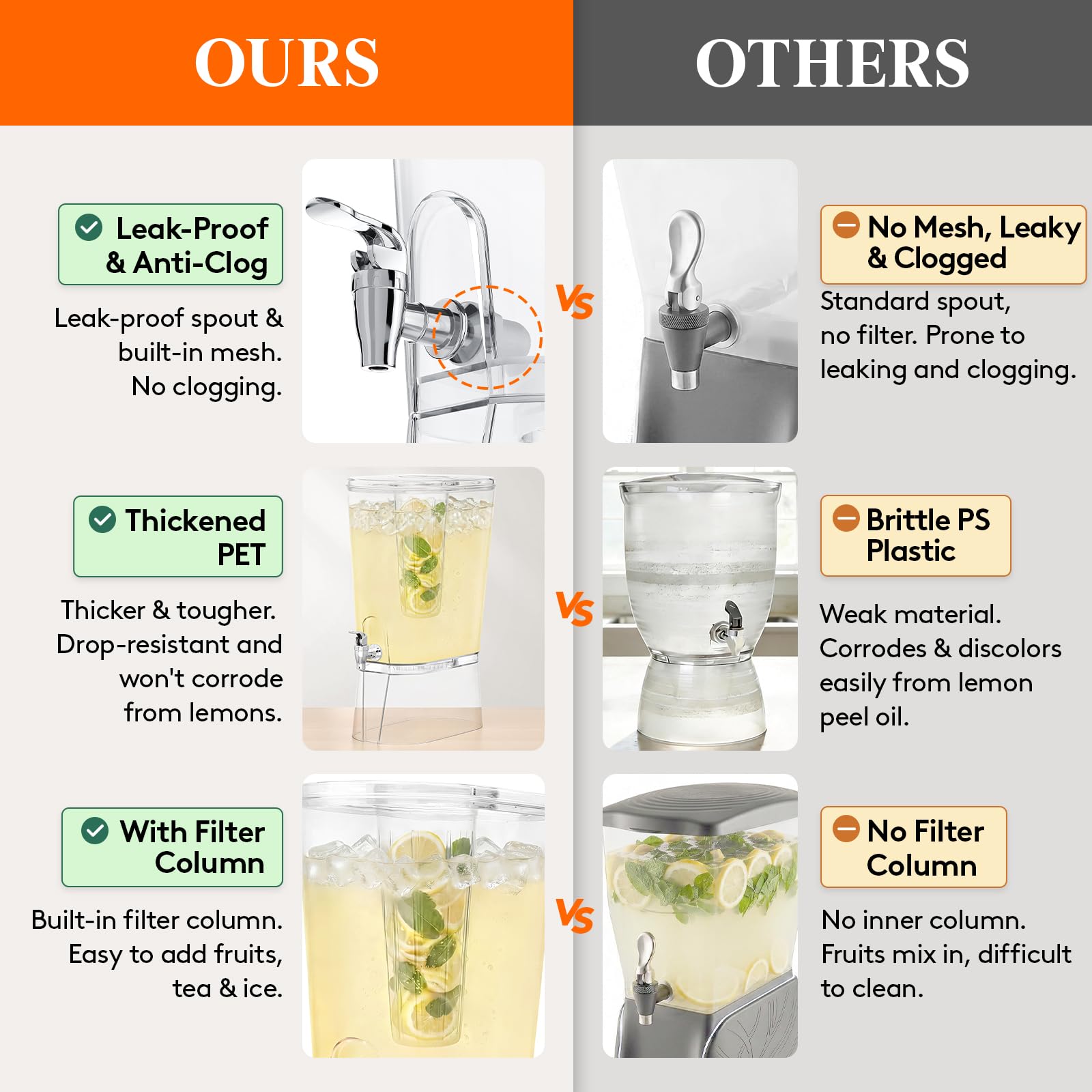 BPA free plastic water pitcher for hosting