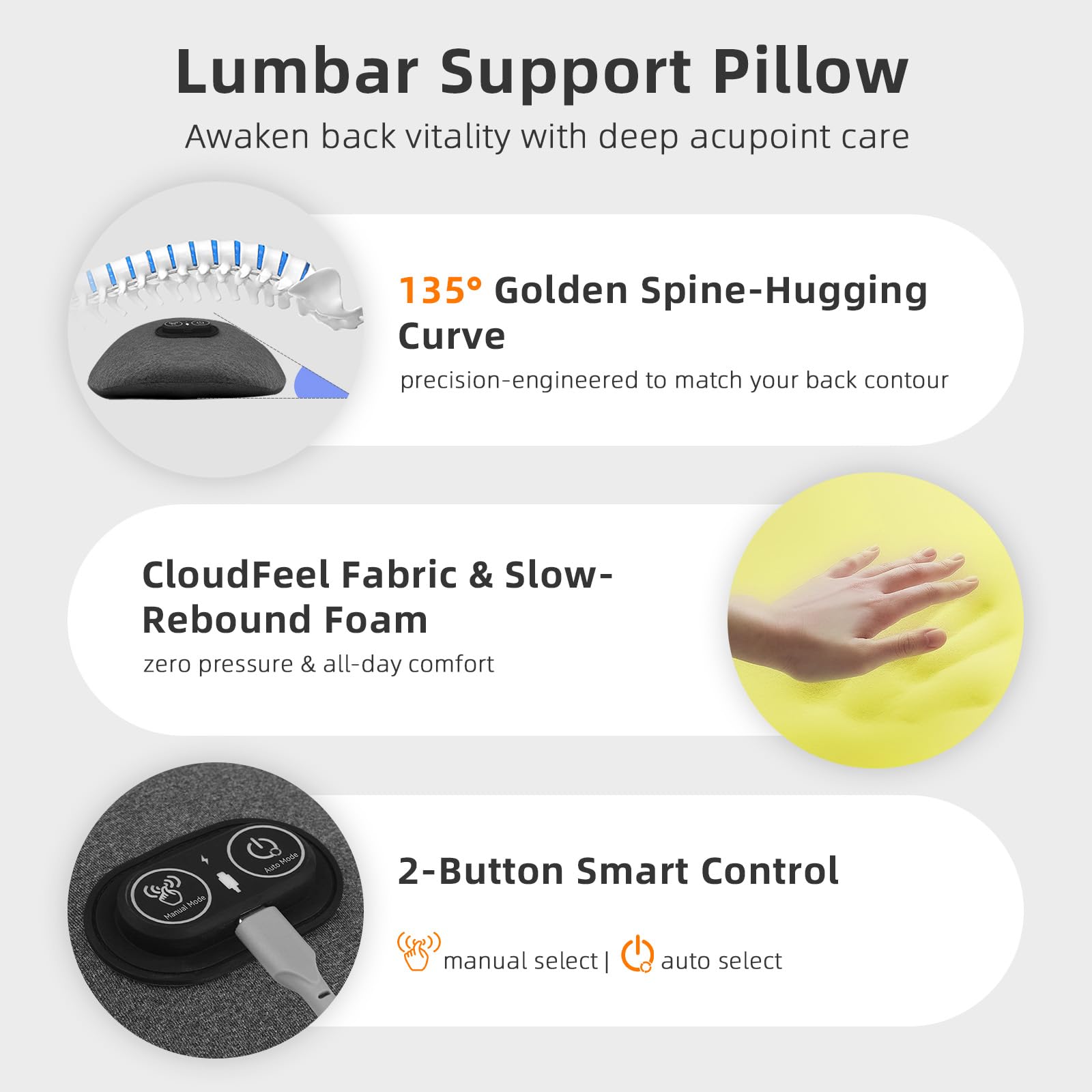 Ergonomic spine hugging lumbar support image 3