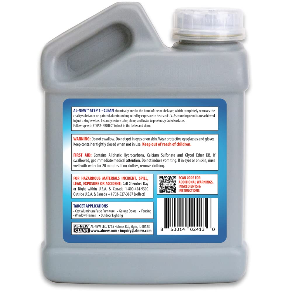 Painted aluminum oxidation removed by AL-NEW cleaner