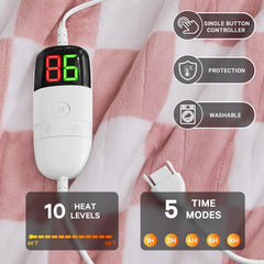 Light pink checkered pattern with LCD controller display