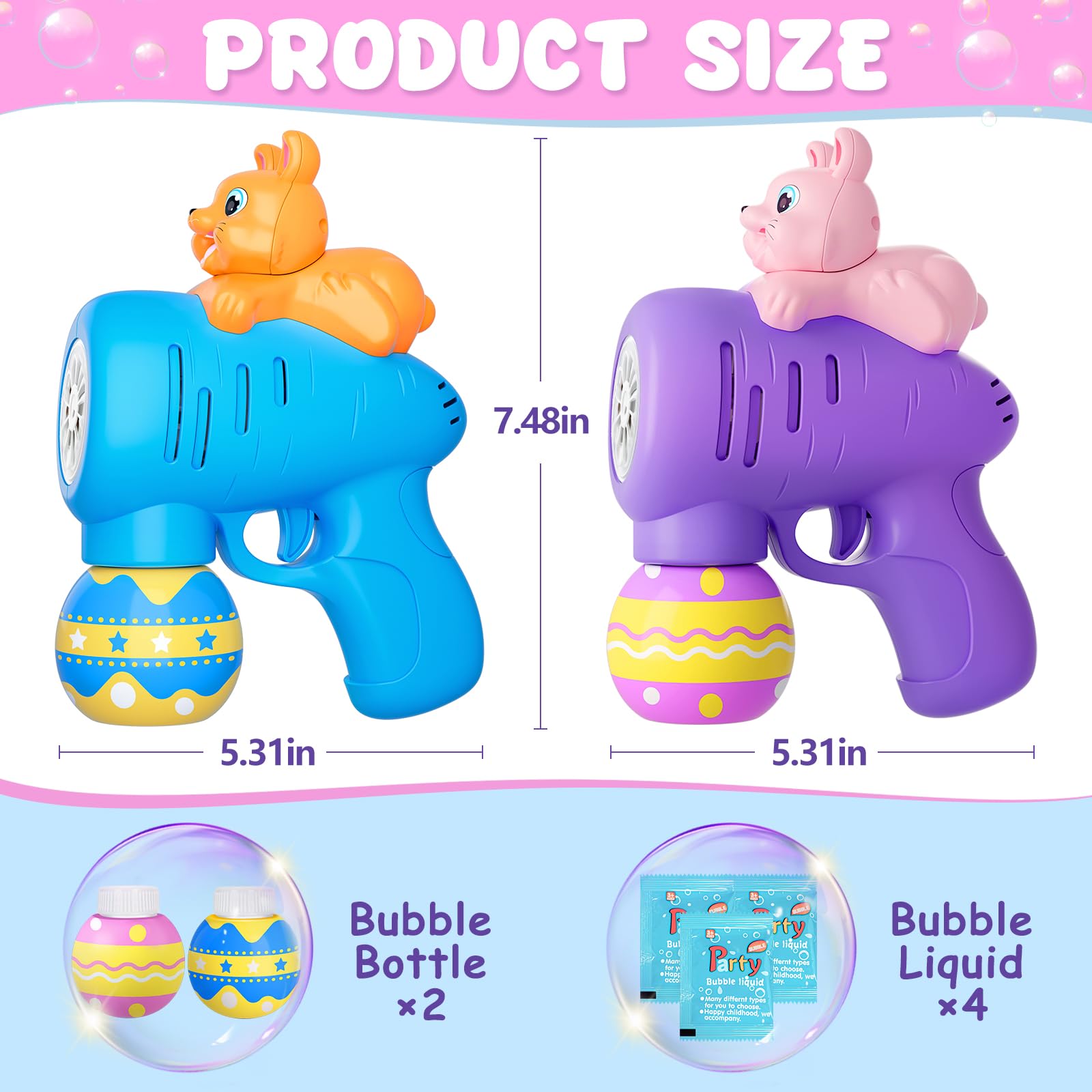 Easter party favor bubble blower for kids