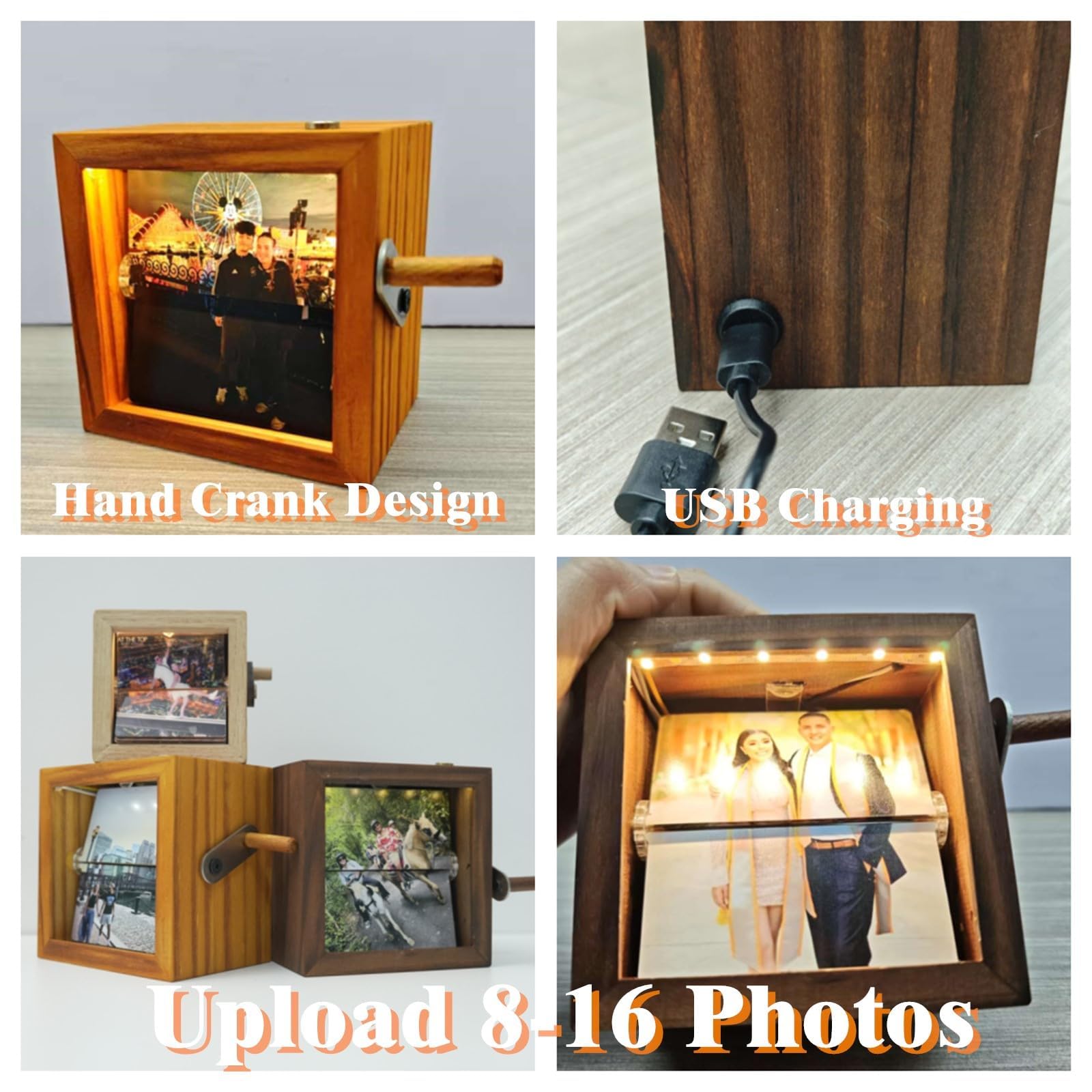 8 or 16 picture slots for custom display