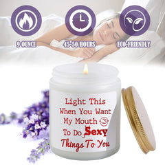 Light When You Want Me Candle 4 oz lavender fragrance image