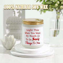 Light When You Want Me Candle 9 oz coconut apricot wax image