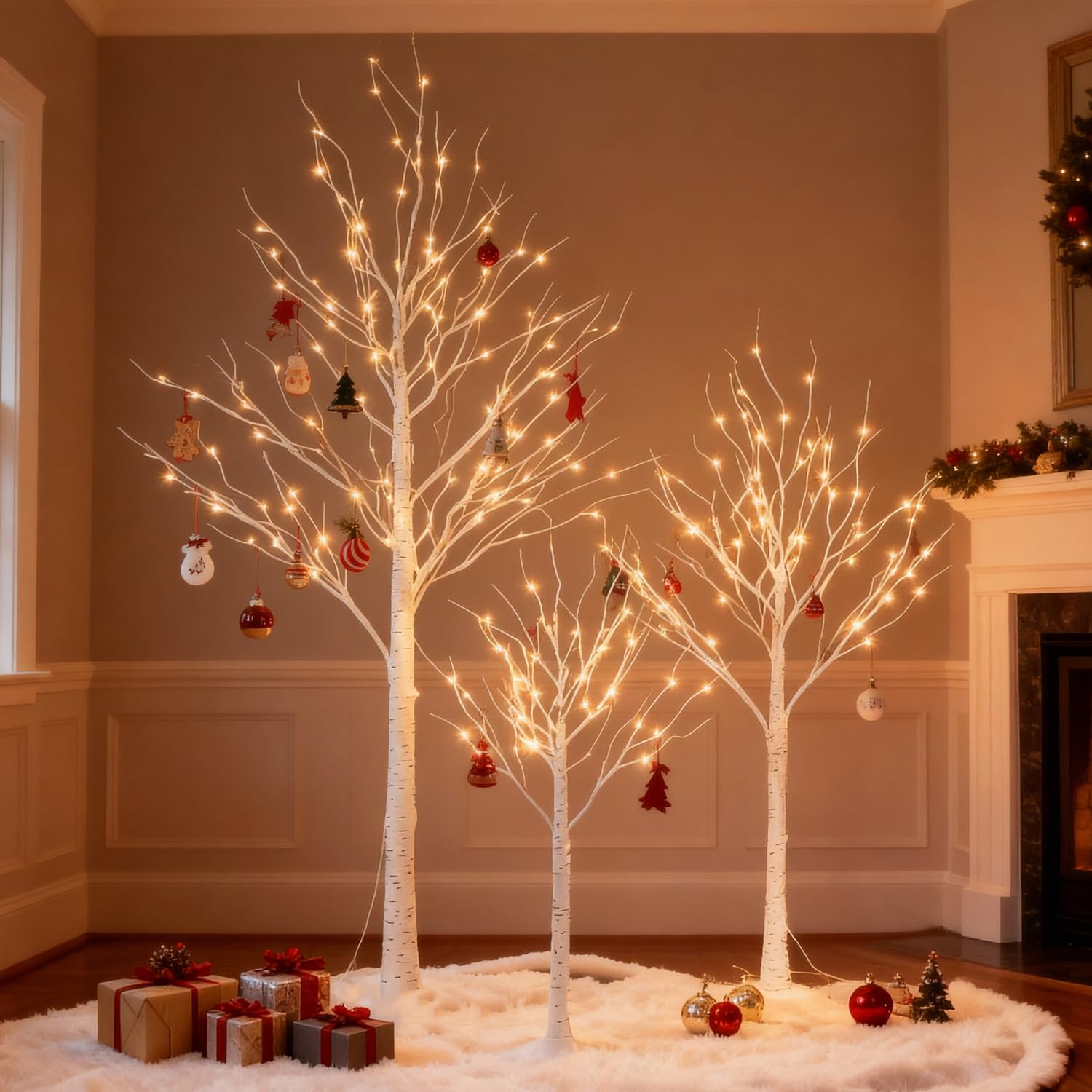 lightshare birch tree lights indoor outdoor 6ft