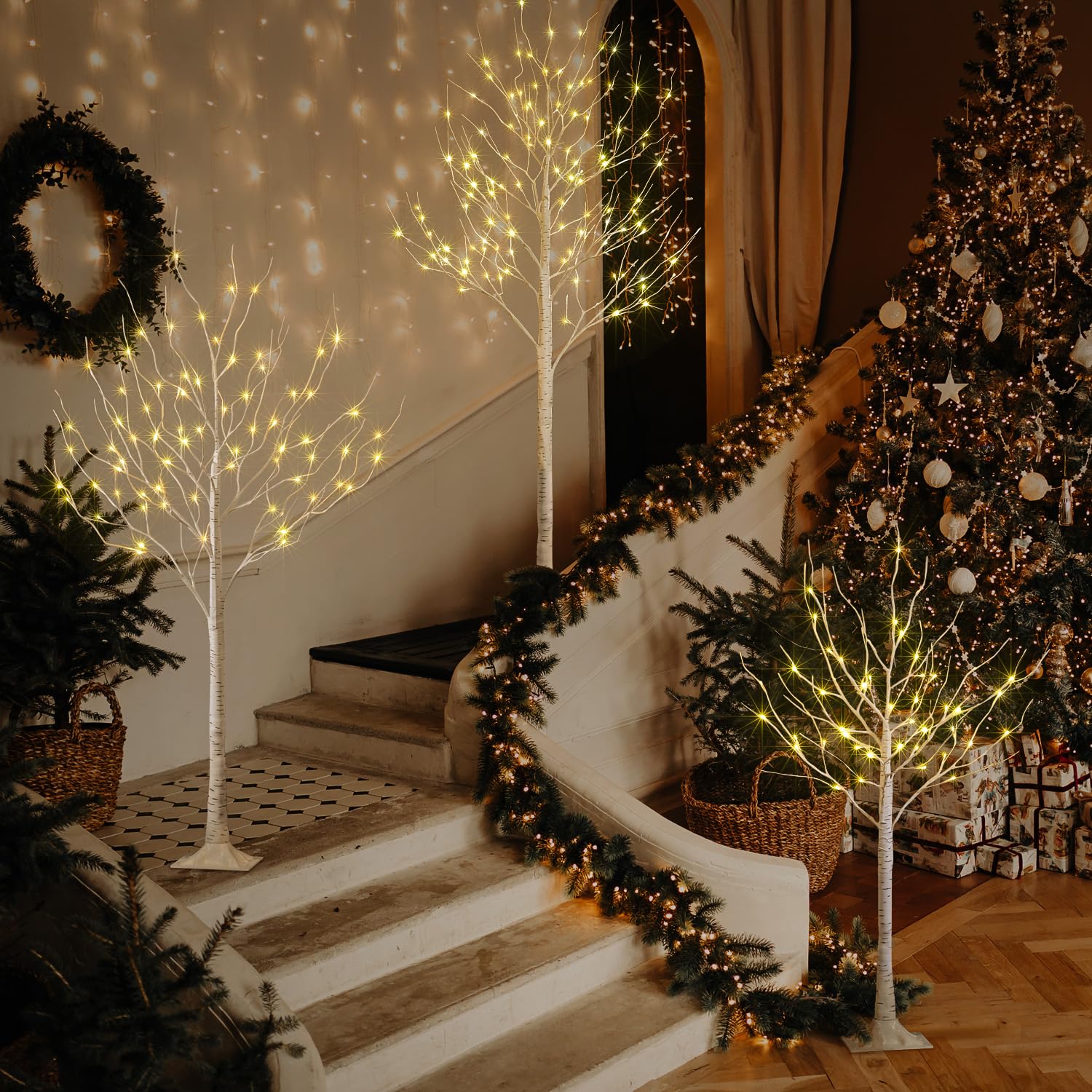 lightshare birch tree lights indoor outdoor 4ft