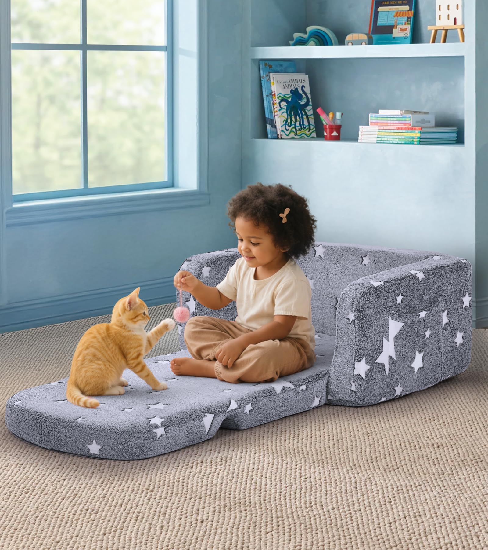 Removable machine washable cover for Kids Couch