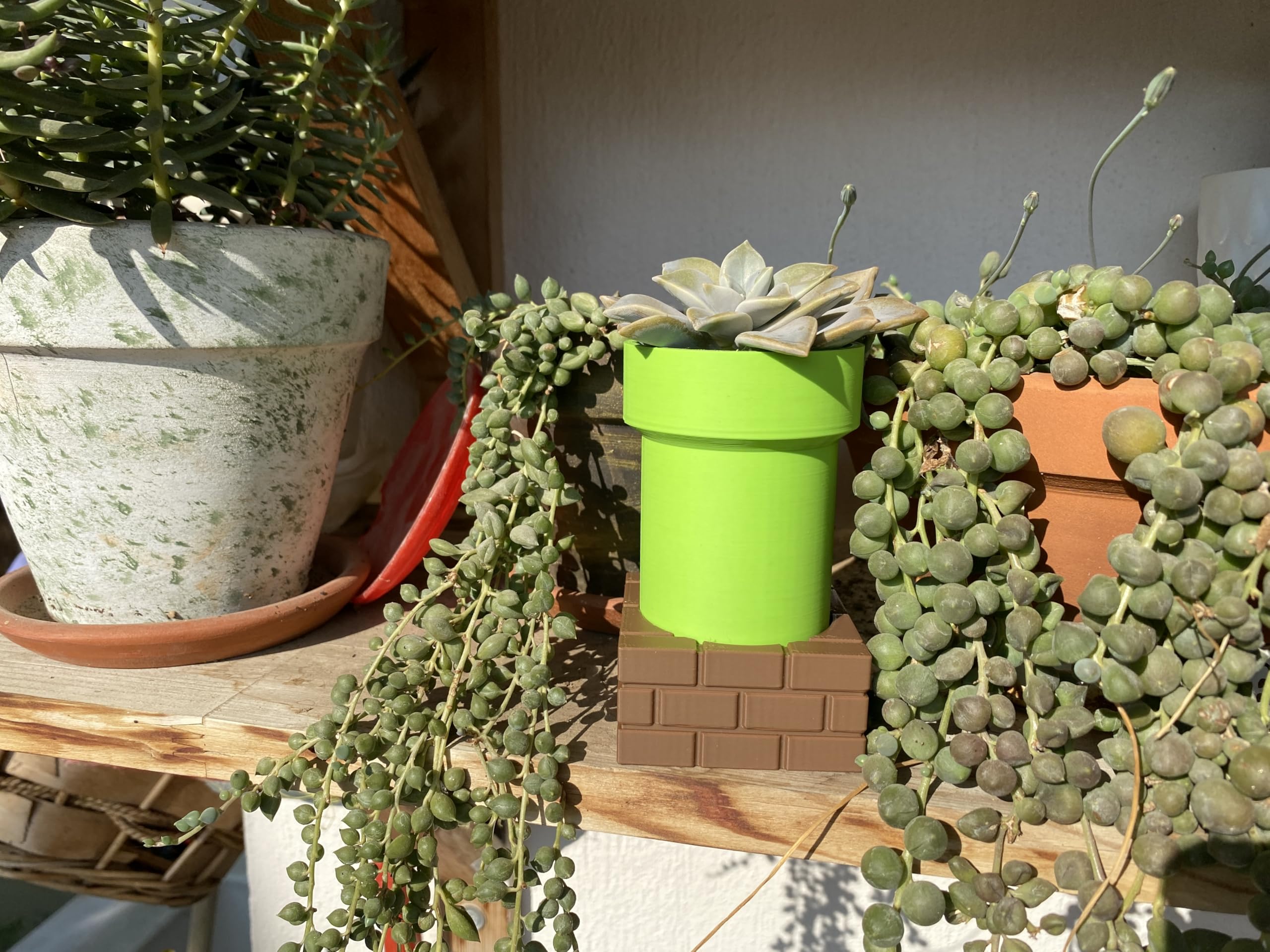 3D printed lightweight durable planter detail