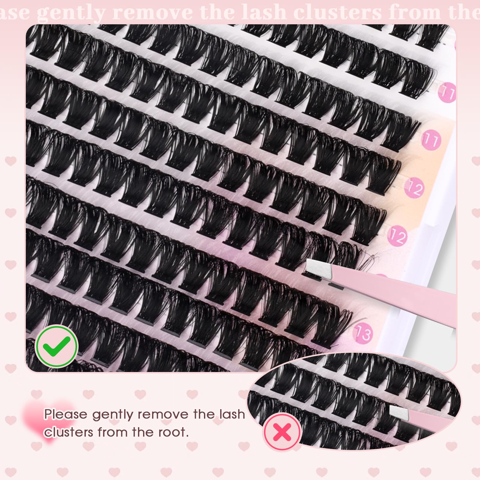 Reusable lash clusters with proper care