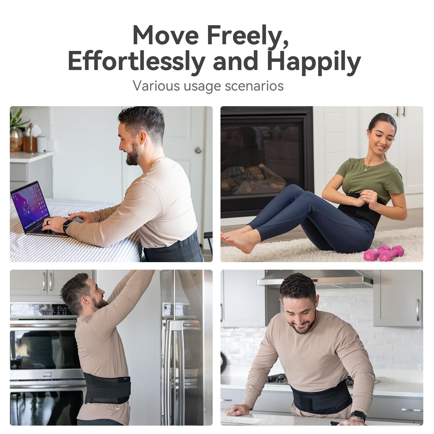 Lightweight copper-infused back support belt