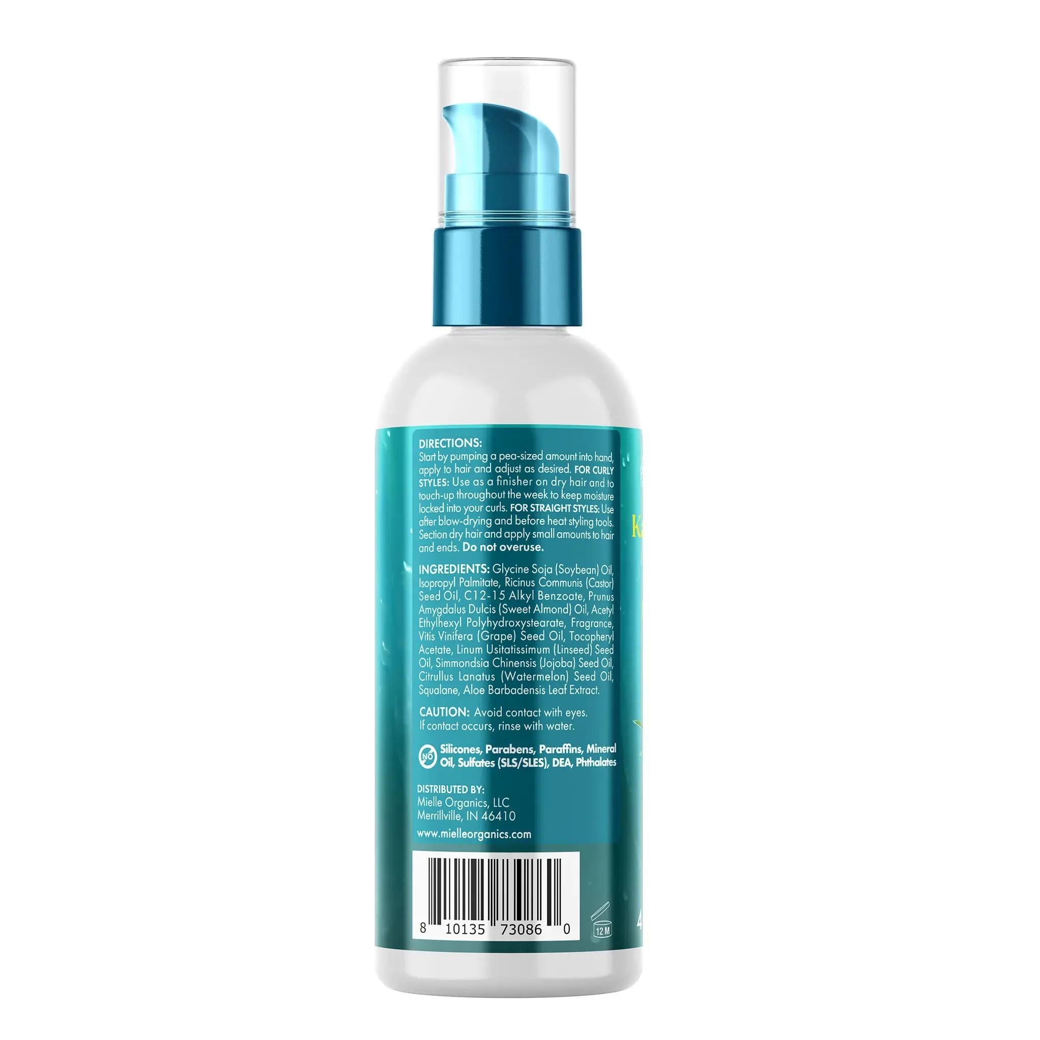 Hair oil for straight and curly styles Mielle packaging