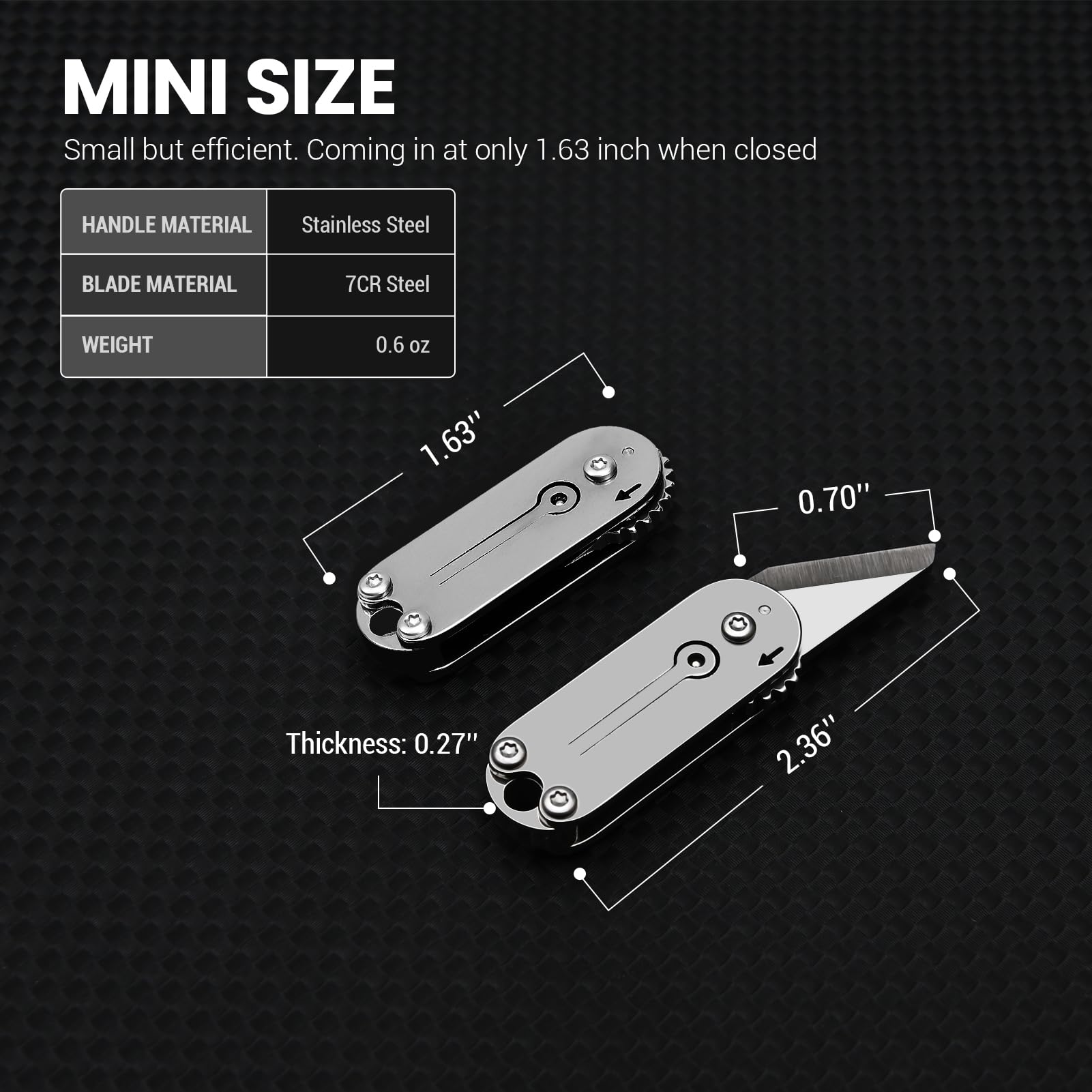 Stylish mini EDC knife with sharp blade