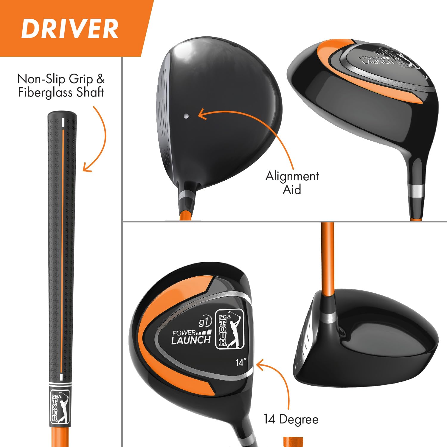 Mallet putter with alignment guide Golfgen junior set