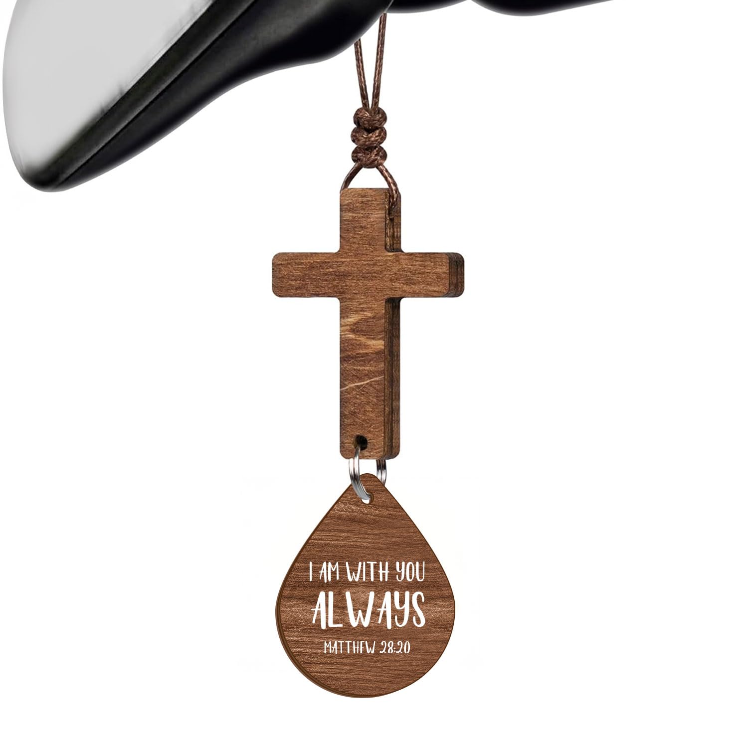 Religious gift for truck driver cross ornament