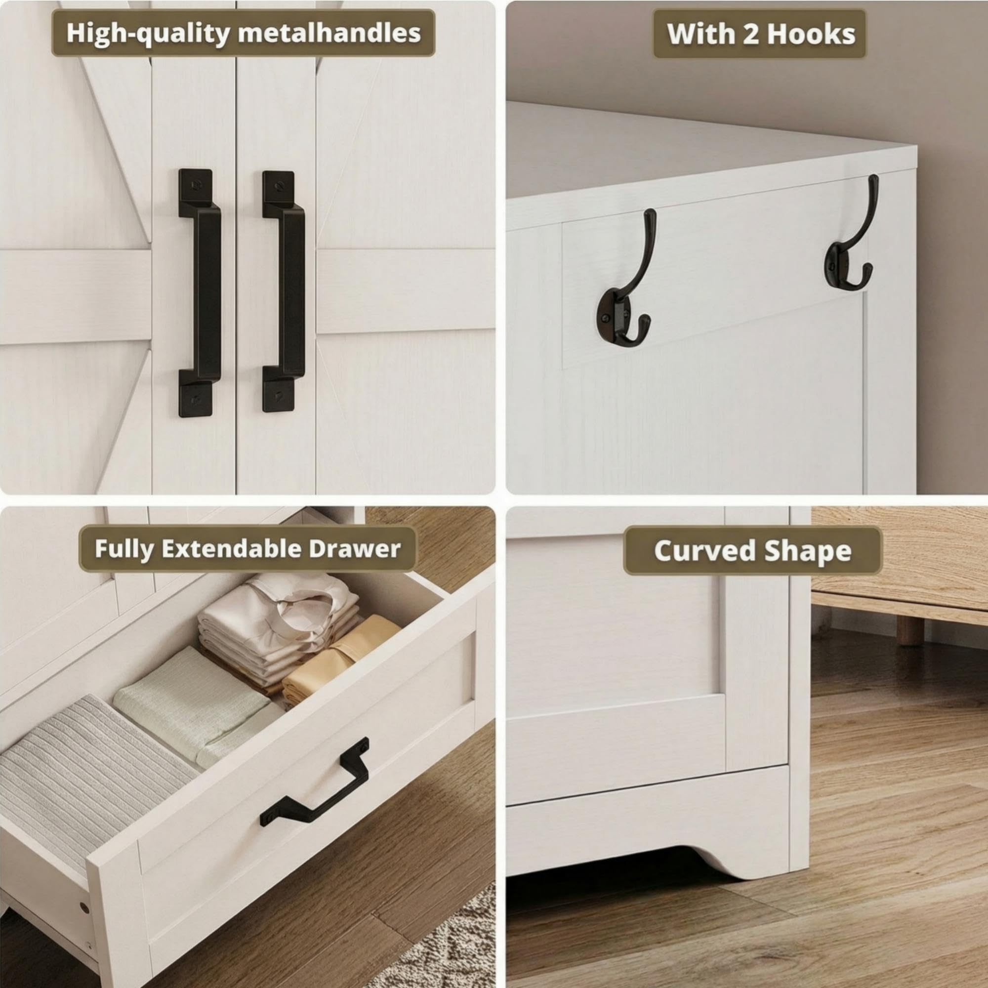 Wardrobe dimensions 37.5W x 19D x 70H LIKIMIO