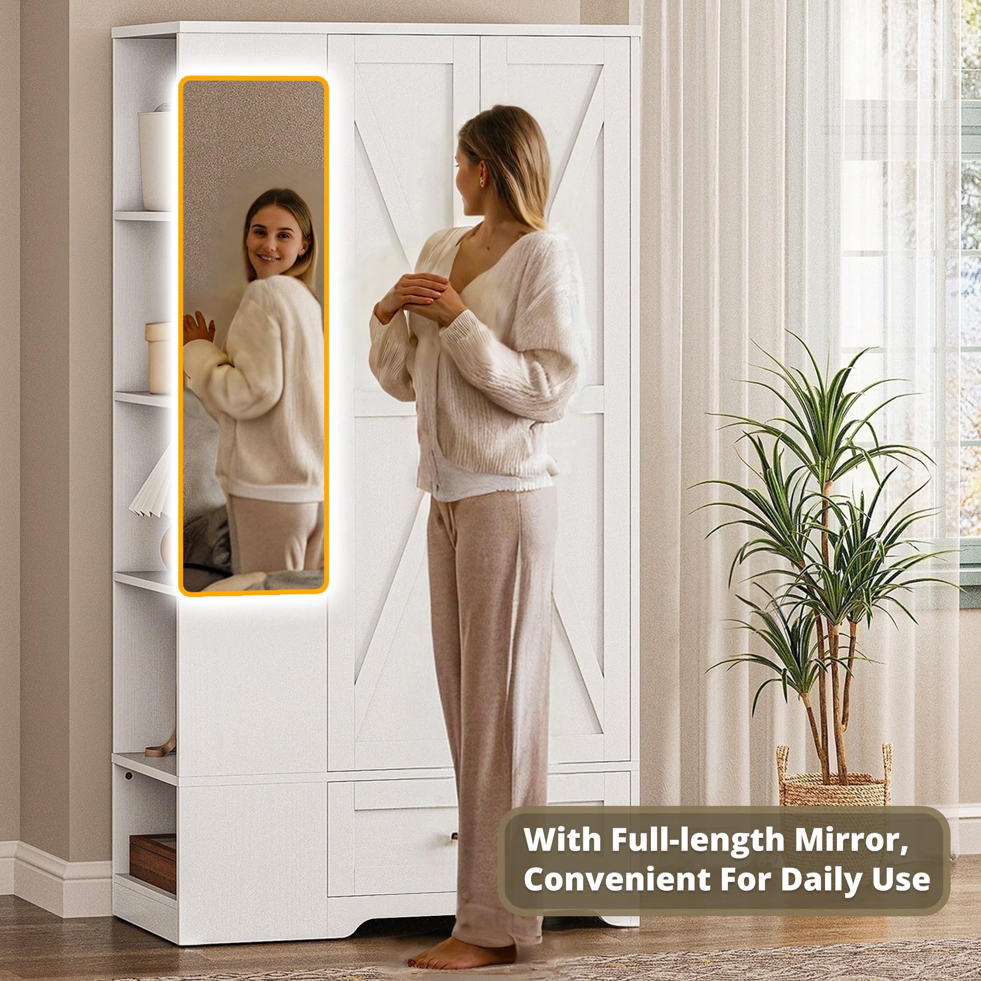Anti-tip kit included with LIKIMIO wardrobe