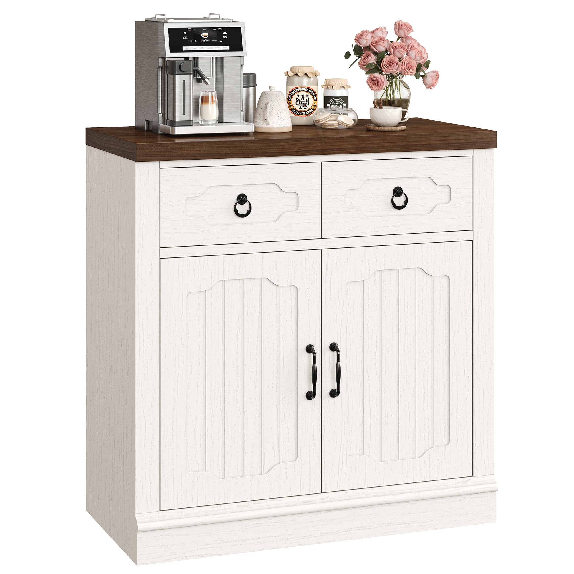 Room-ready coffee bar setup with LIKIMIO cabinet