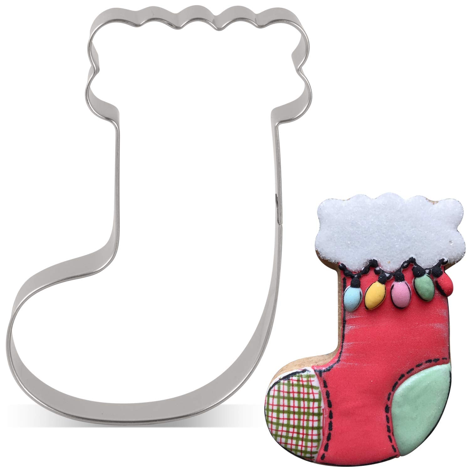 Winter stocking cookie cutter for cookies and crafts