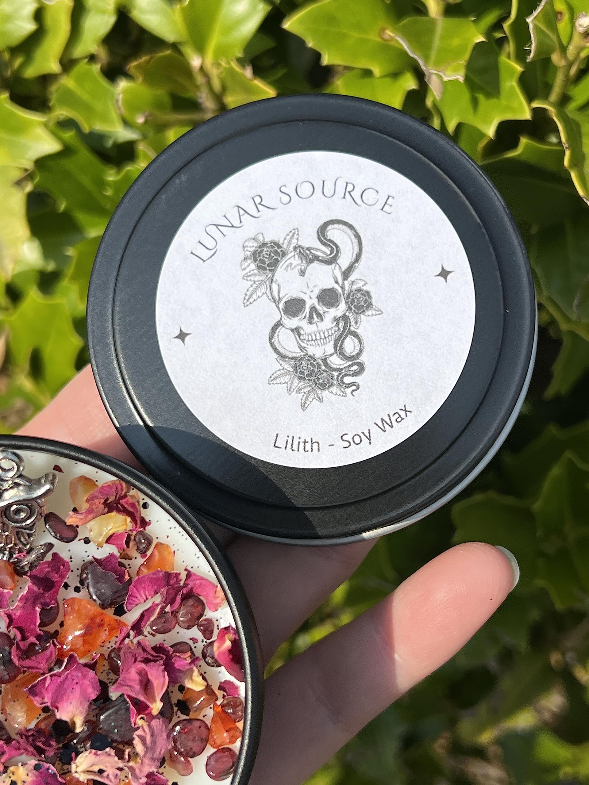 Lilith Candle natural soy wax cotton wick for clean burn
